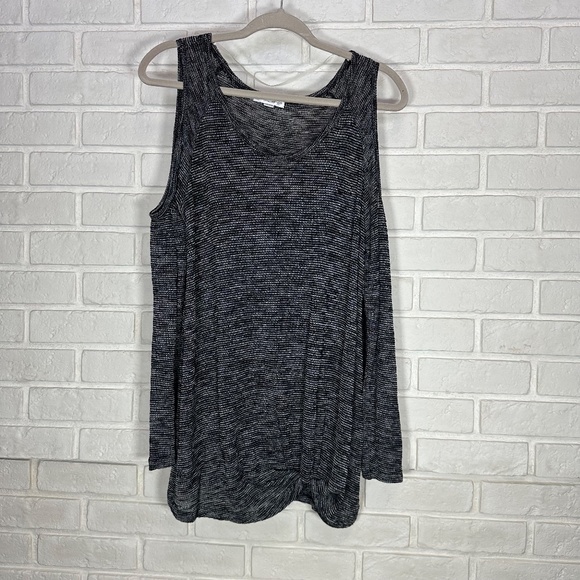 Warehouse One Cold-Shoulder Long Sleeve Knit Top with Gather Detail XL EUC - Picture 6 of 13